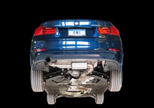 BMW 320i Performance Exhaust - Single Side - AWE Tuning - Touring Edition + Performance Mid Pipe - Diamond Black - `13-`18